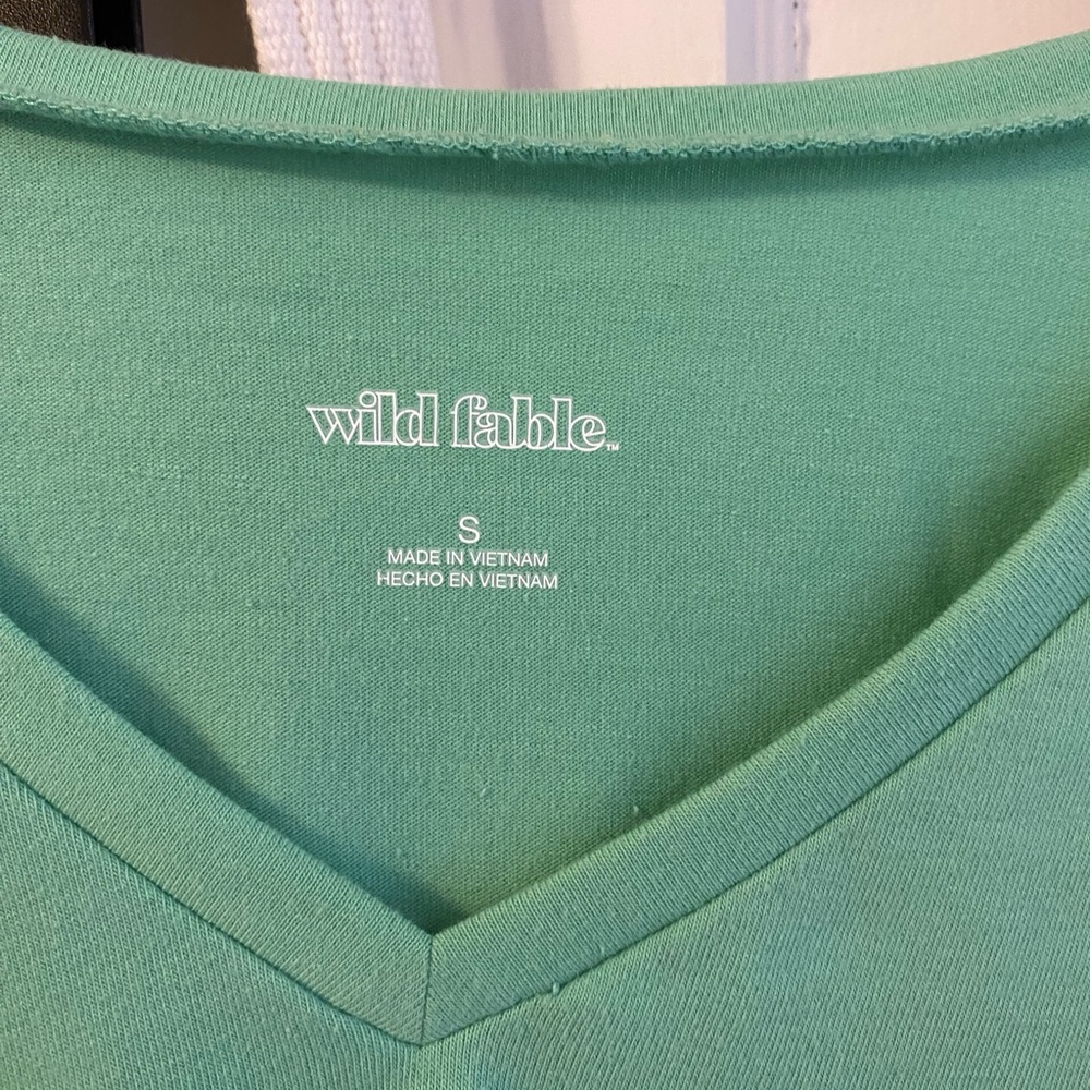 Mint Green Casual Crop Top